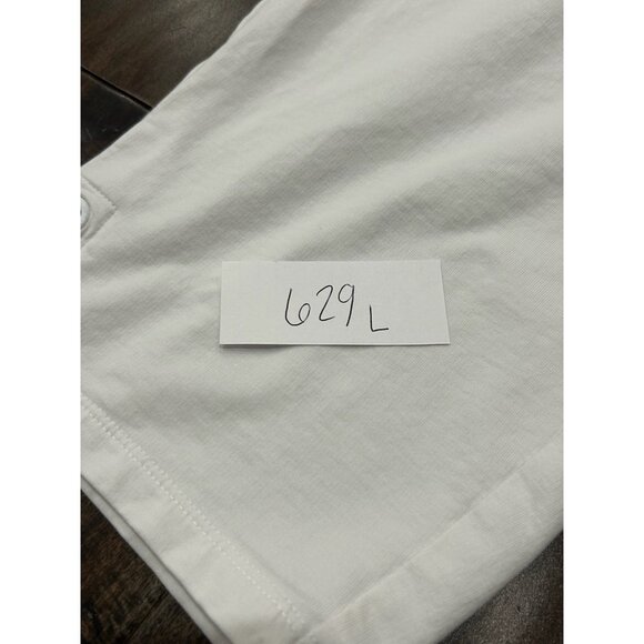 Denim & Co. Active Cropped Pants White Sz Large Side Eyelet Stretch Capris - Picture 9 of 10